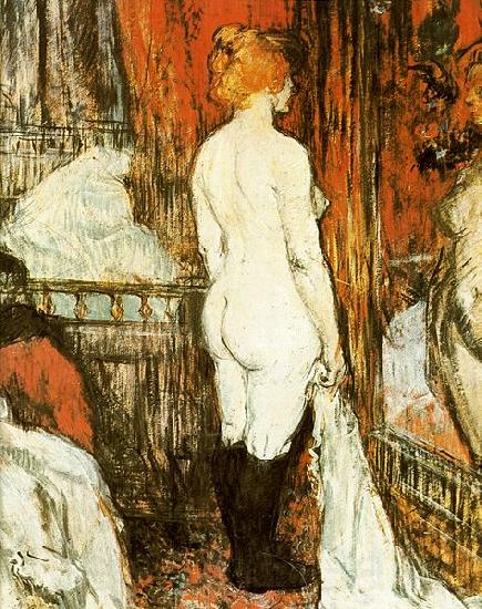 Henri de toulouse-lautrec Weiblicher akt vor der Spiegel